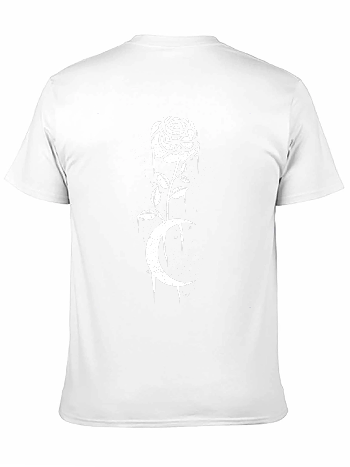 Gothic Rose Moon T-Shirt - Black Graphic Tee