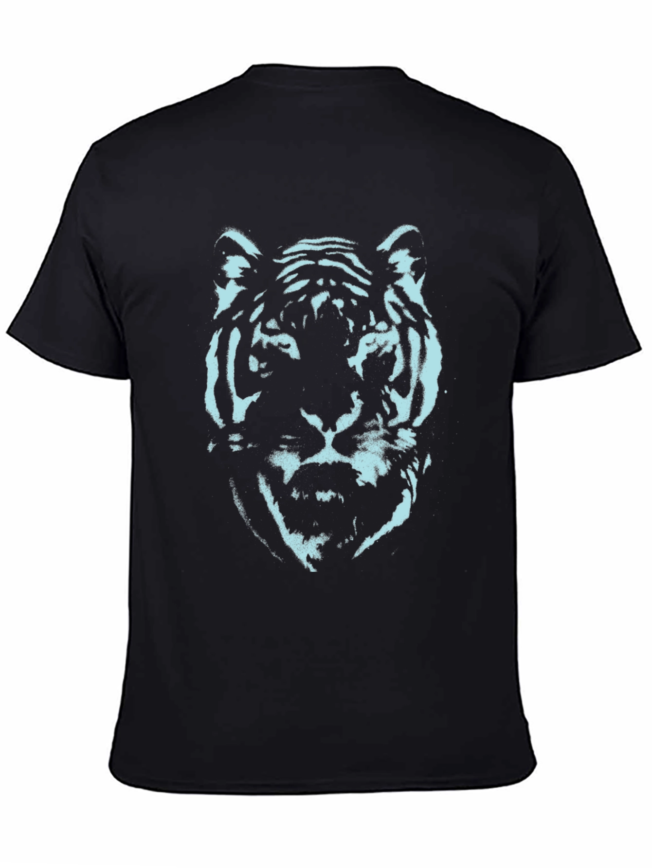 Cool Tiger Graphic Tee - Black Cotton T-Shirt