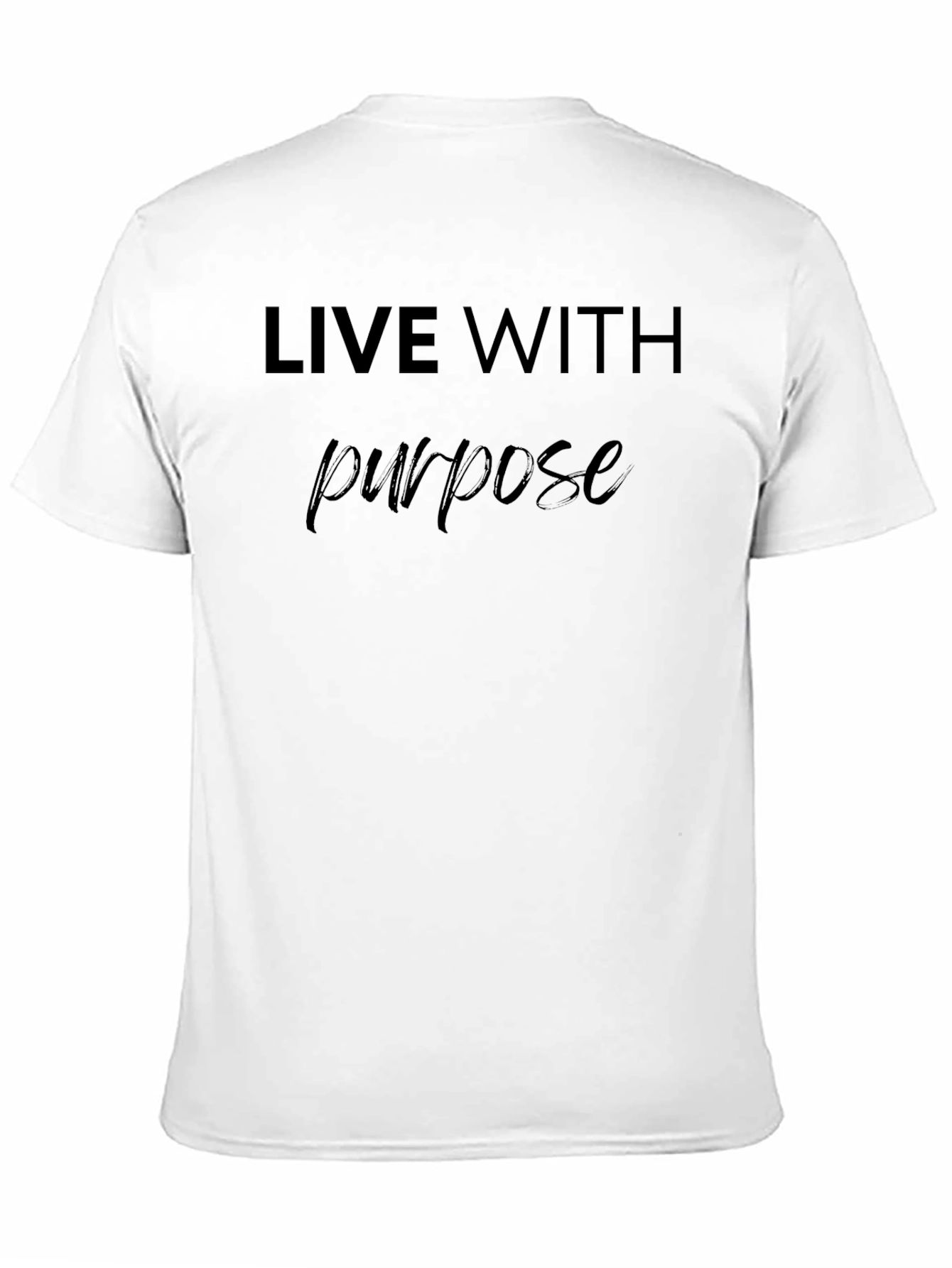Live with Purpose Black Graphic Tee