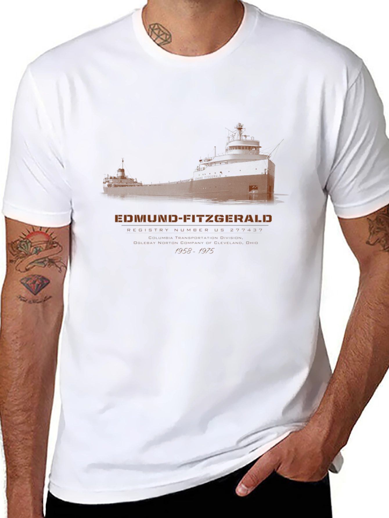Edmund Fitzgerald T-Shirt - Great Lakes Shipwreck