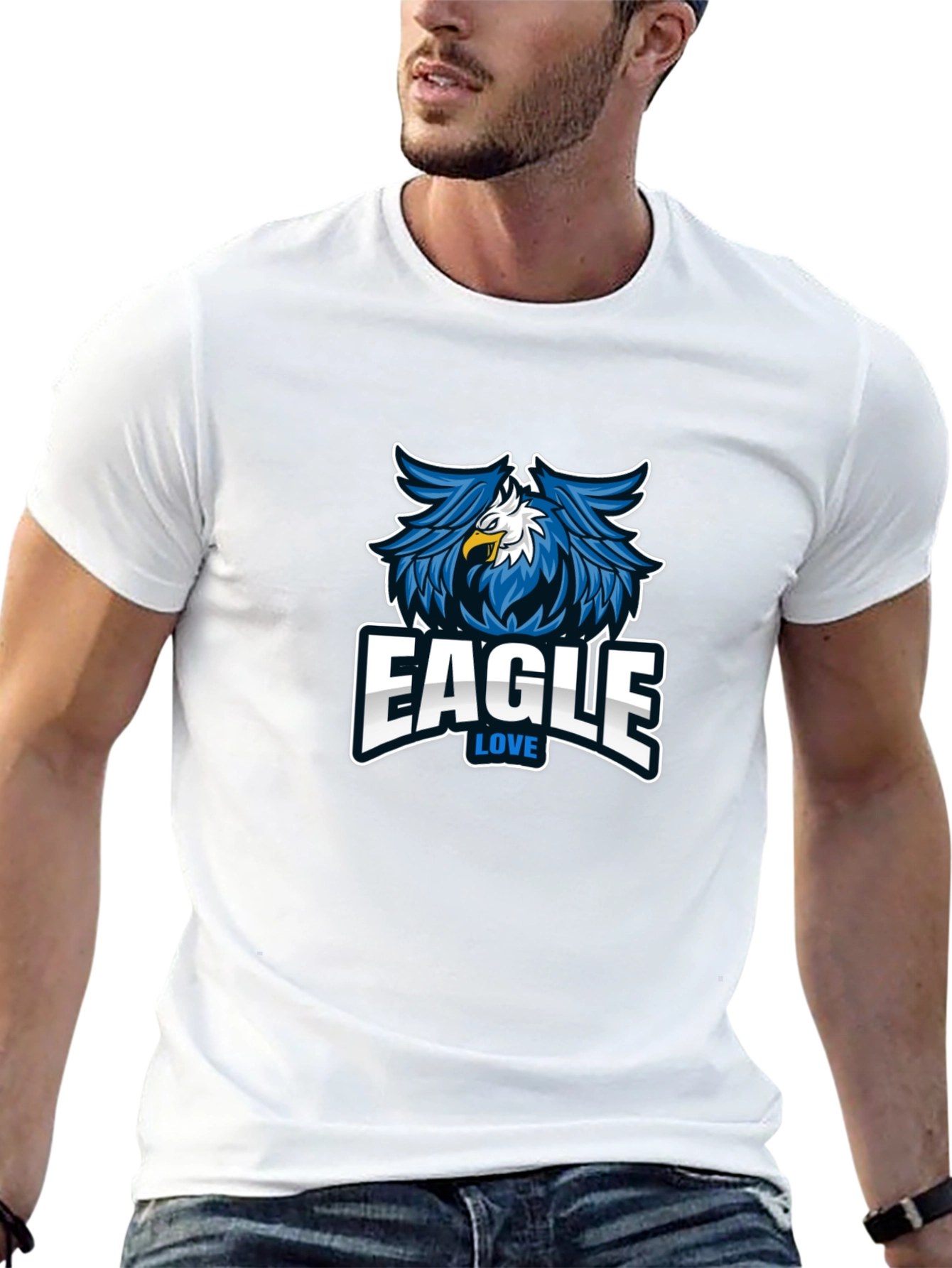 Eagle Love Graphic Print Tee