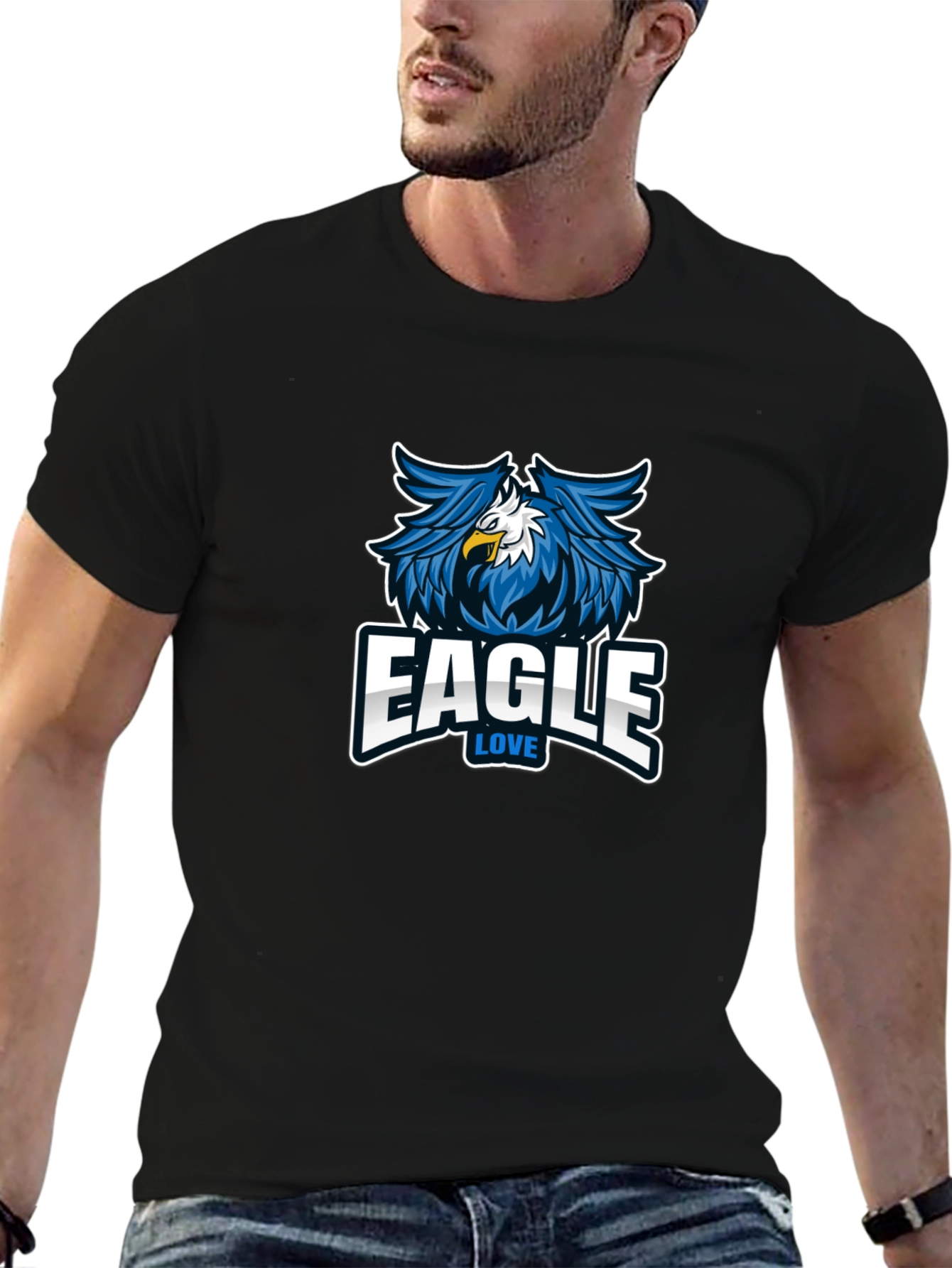 Eagle Love Graphic Print Tee