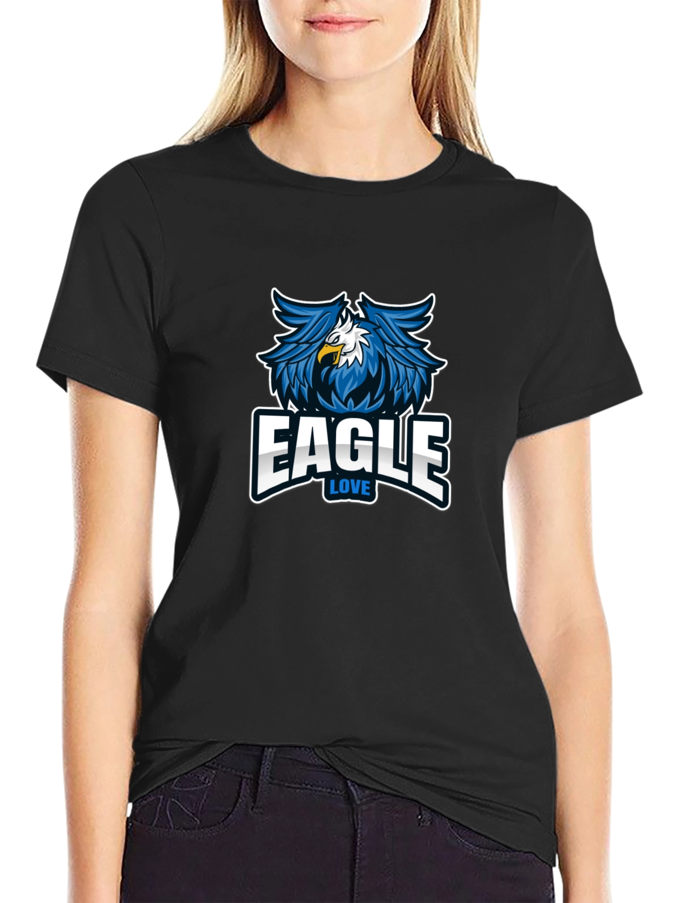 Eagle Love Graphic Print Tee