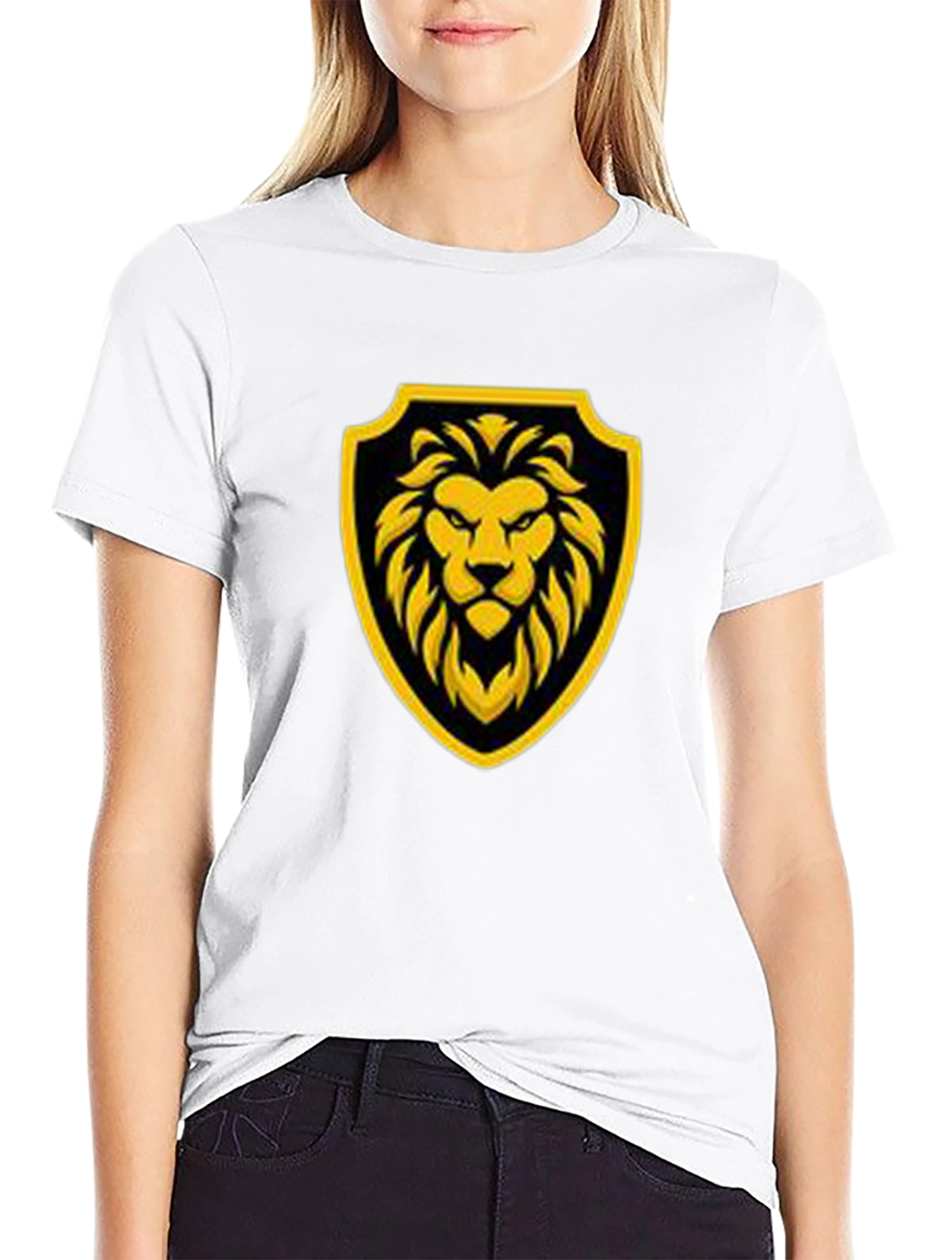 Lion Crest Graphic Black T-Shirt