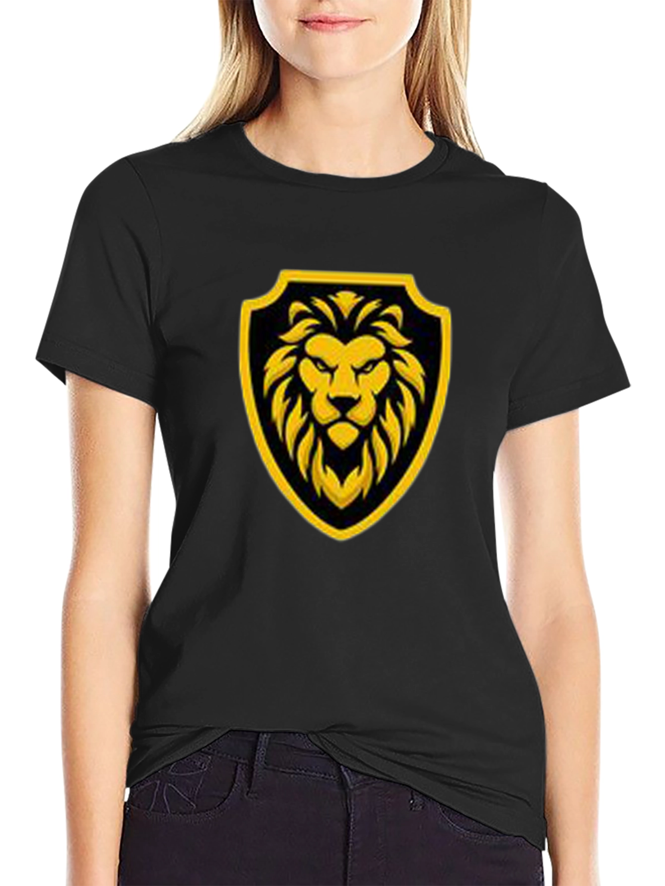 Lion Crest Graphic Black T-Shirt