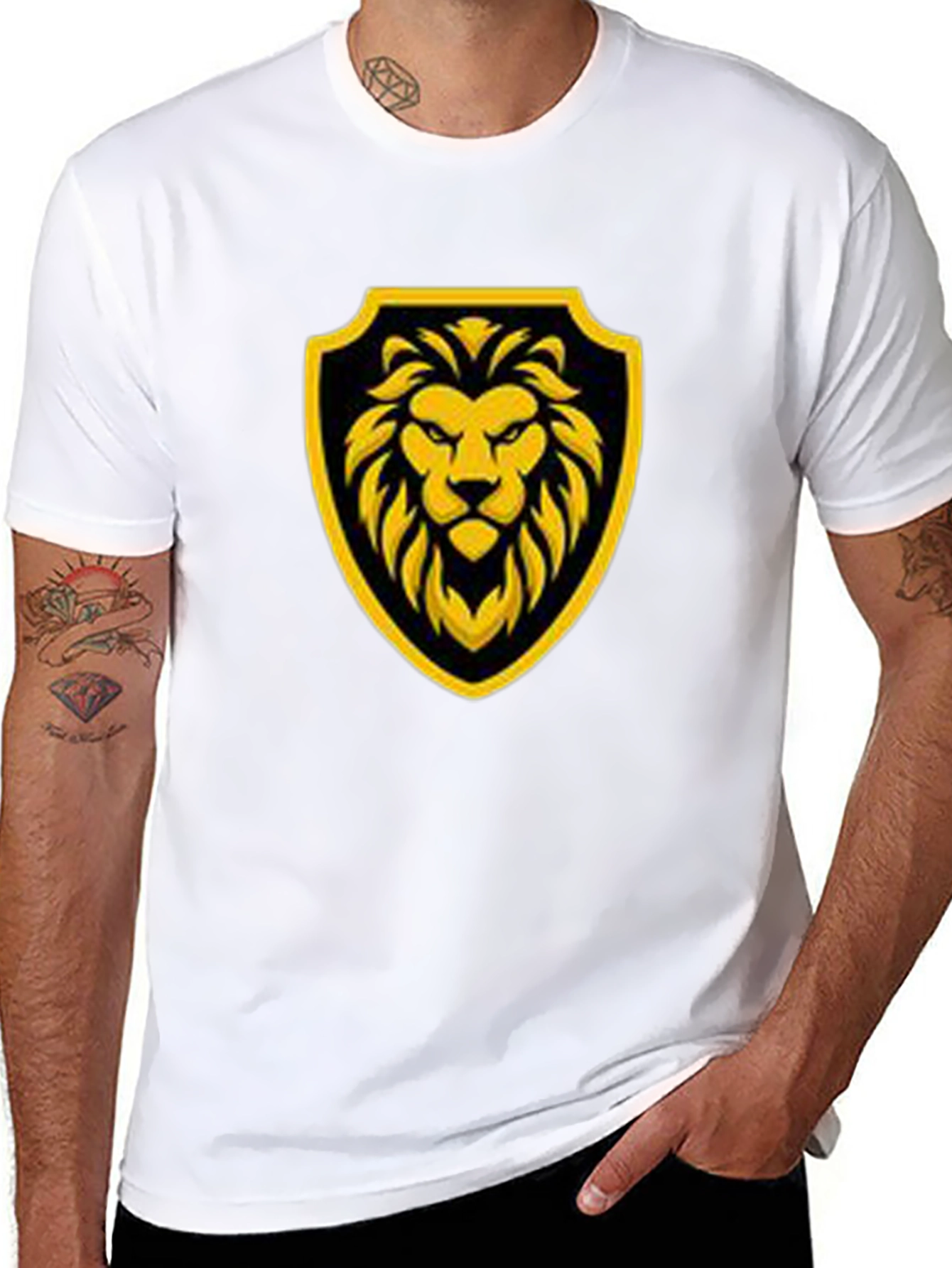 Lion Crest Graphic Black T-Shirt