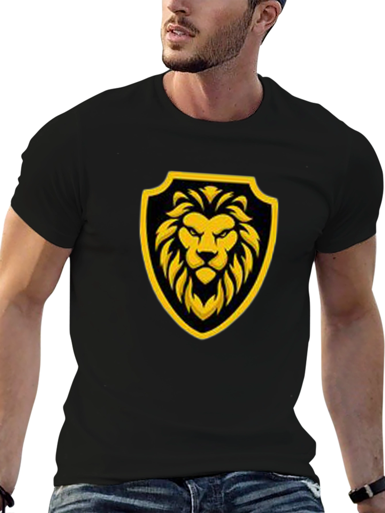 Lion Crest Graphic Black T-Shirt