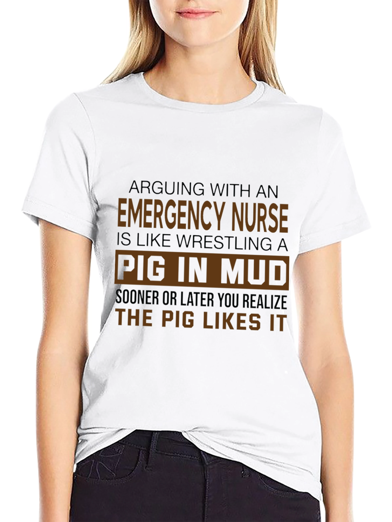 Emergency Nurse Pig In Mud T-Shirt