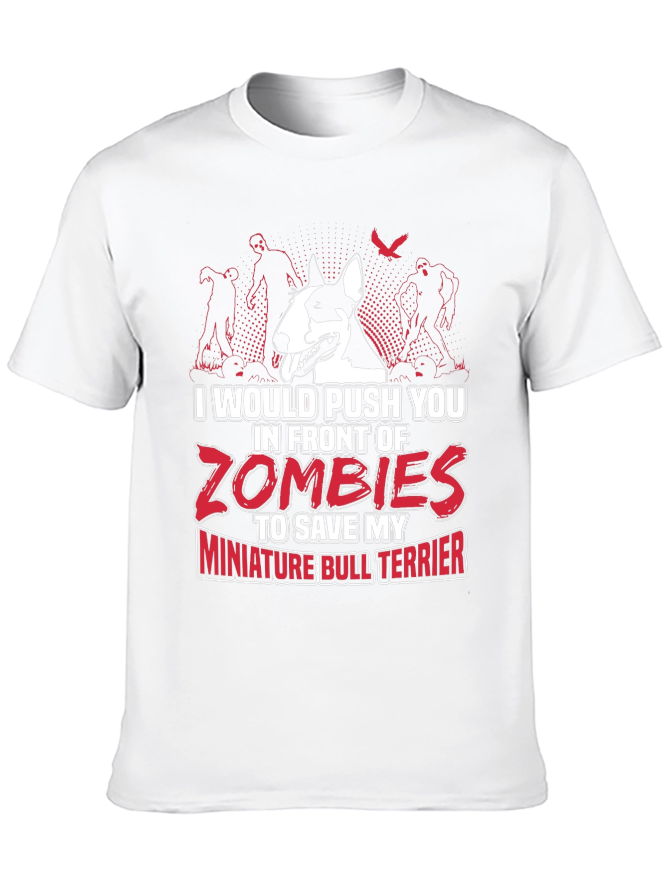 Miniature Bull Terrier Zombie T-Shirt
