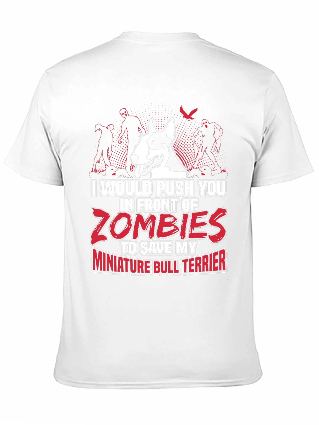 Miniature Bull Terrier Zombie T-Shirt