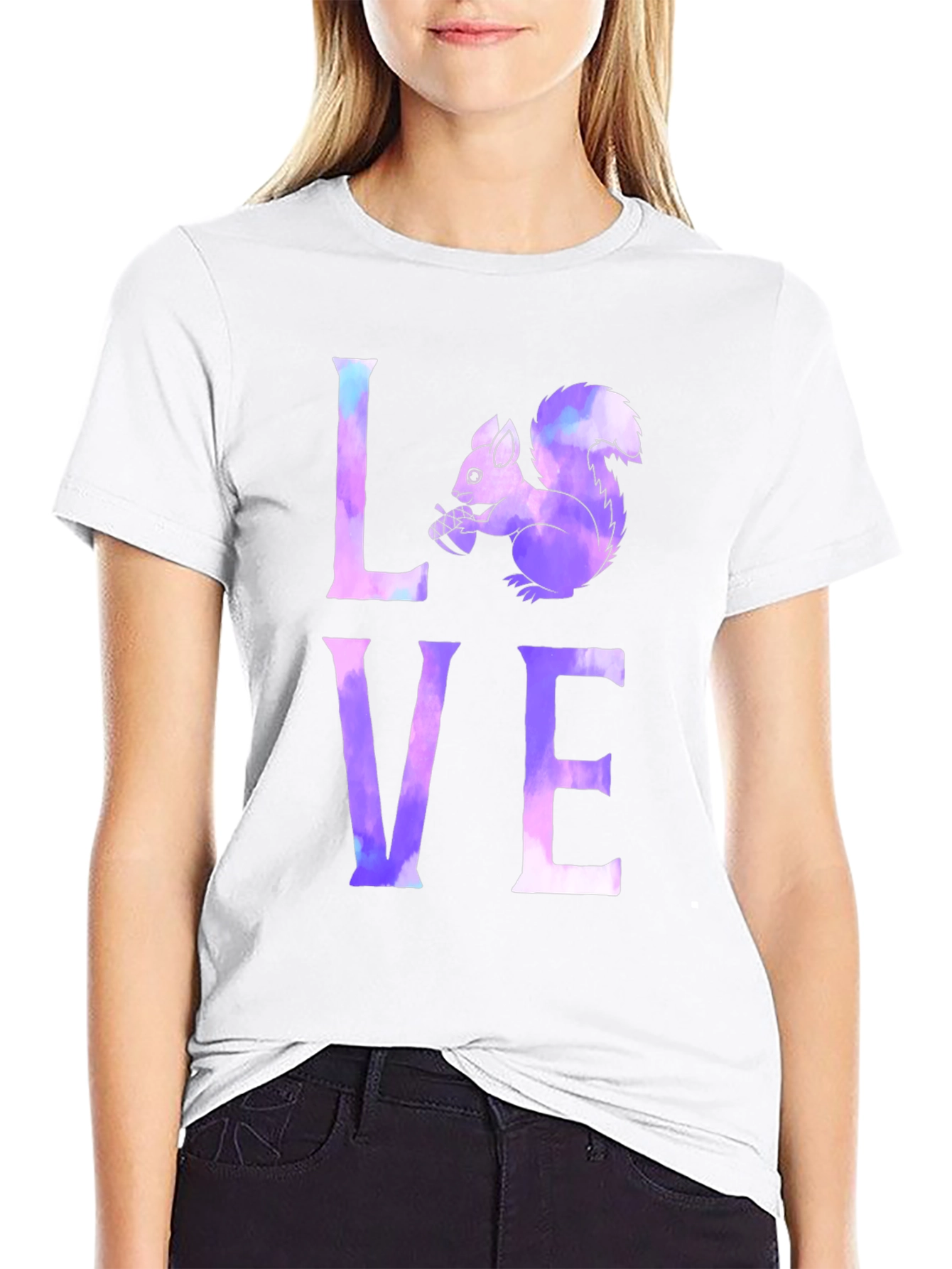 Love Squirrel Graphic Tee - Cute Animal Design