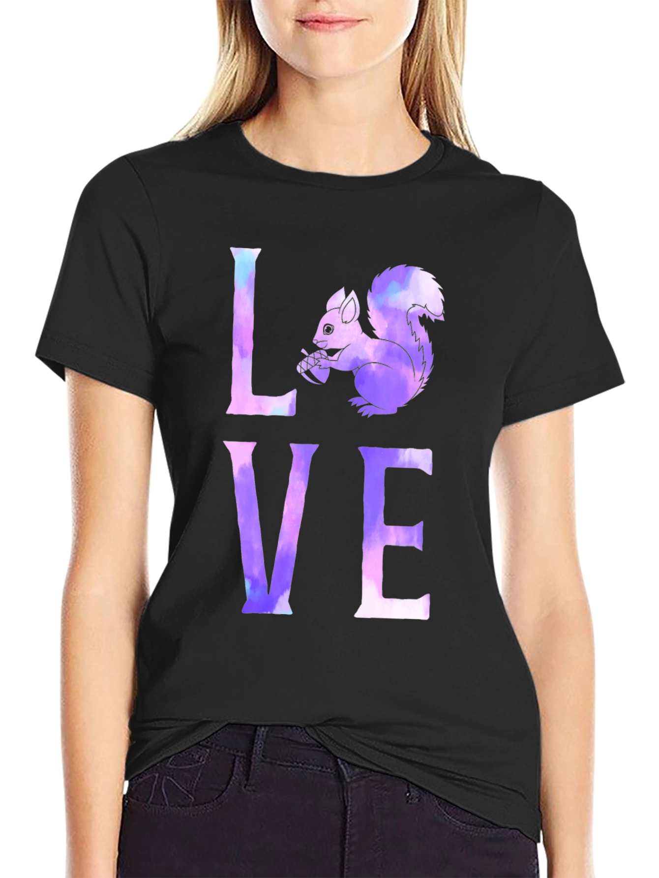 Love Squirrel Graphic Tee - Cute Animal Design