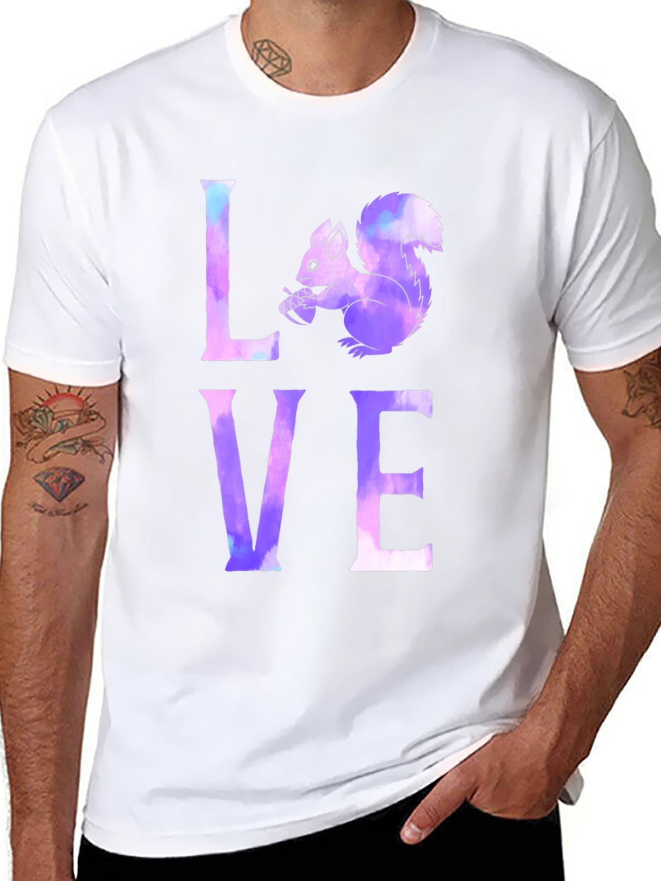 Love Squirrel Graphic Tee - Cute Animal Design