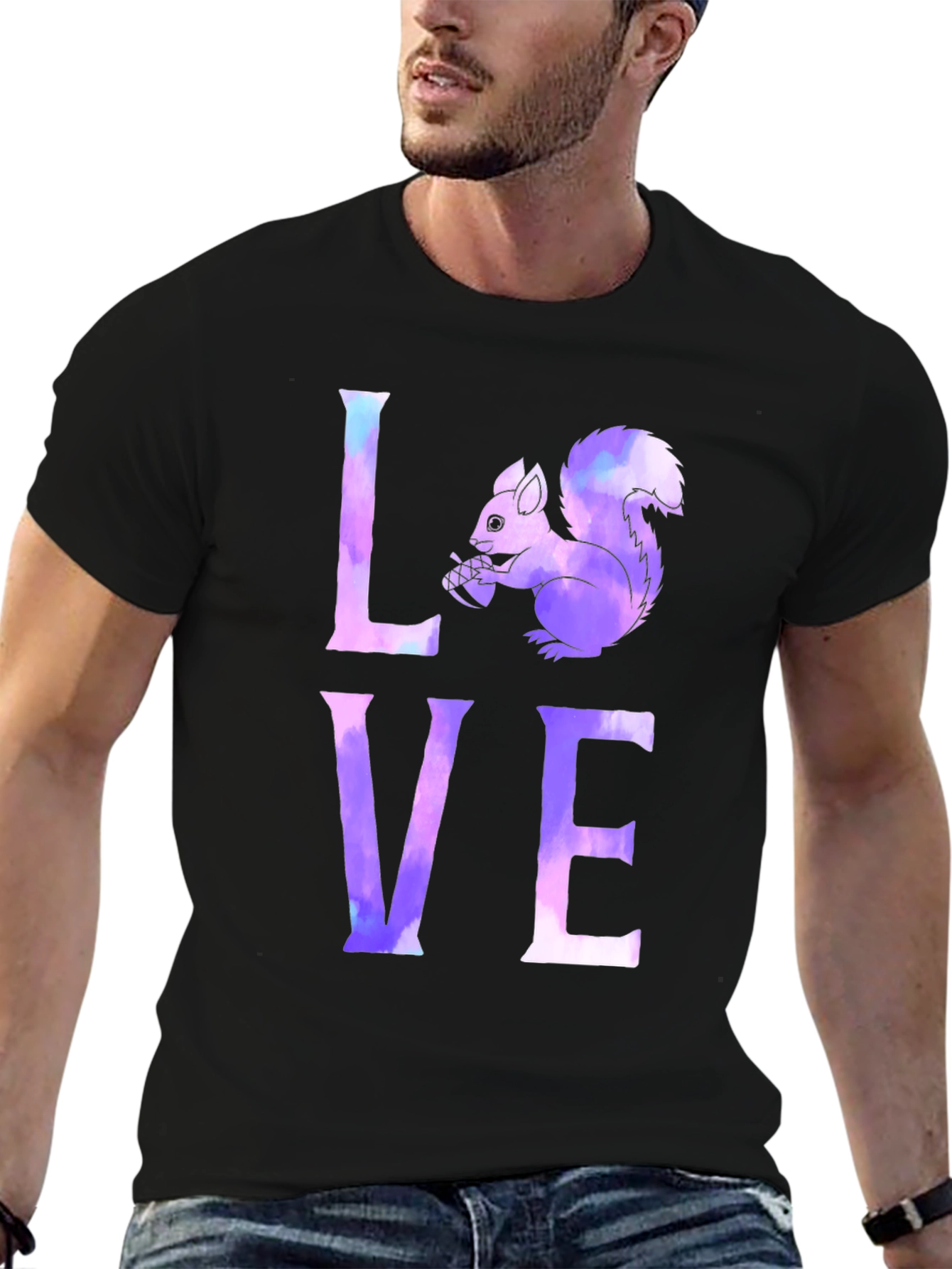Love Squirrel Graphic Tee - Cute Animal Design