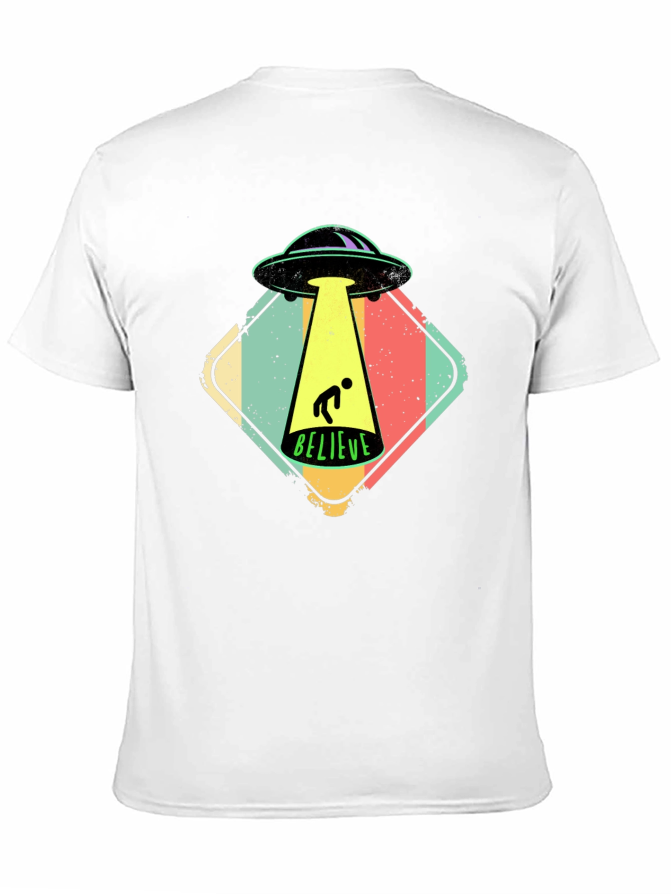 Believe Alien Abduction Graphic Tee - Black
