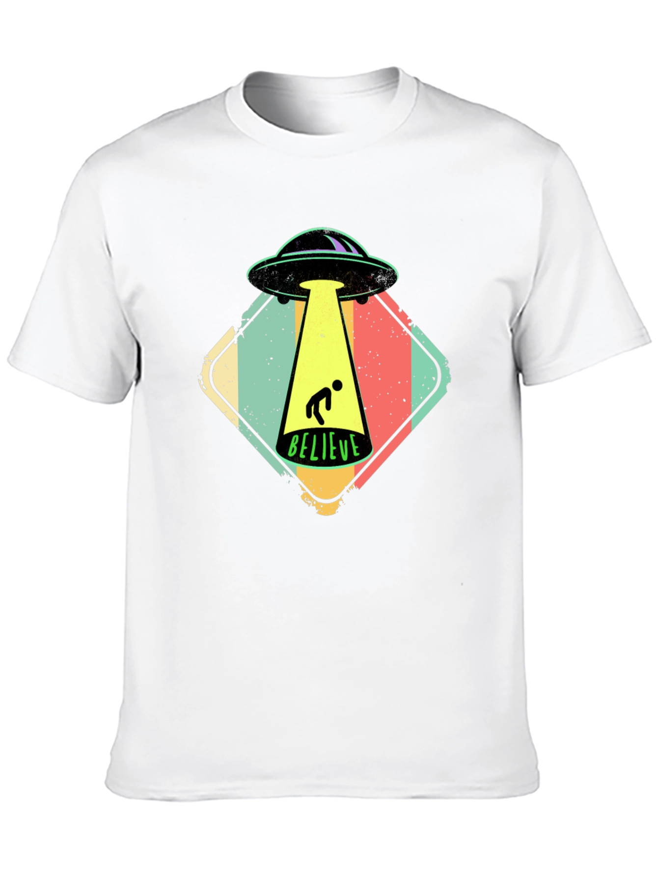 Believe Alien Abduction Graphic Tee - Black