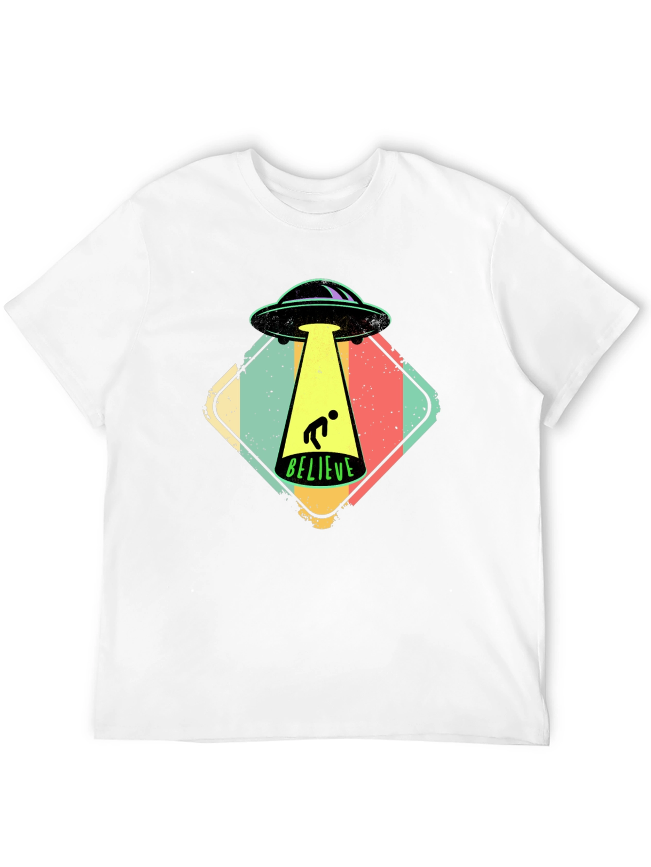 Believe Alien Abduction Graphic Tee - Black