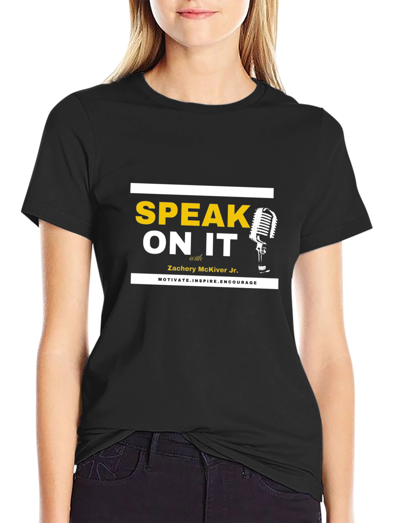 Speak On It Black Graphic T-Shirt