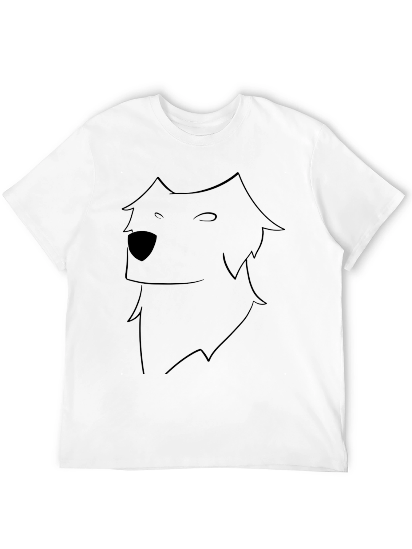 Minimalist Wolf Graphic Black T-Shirt