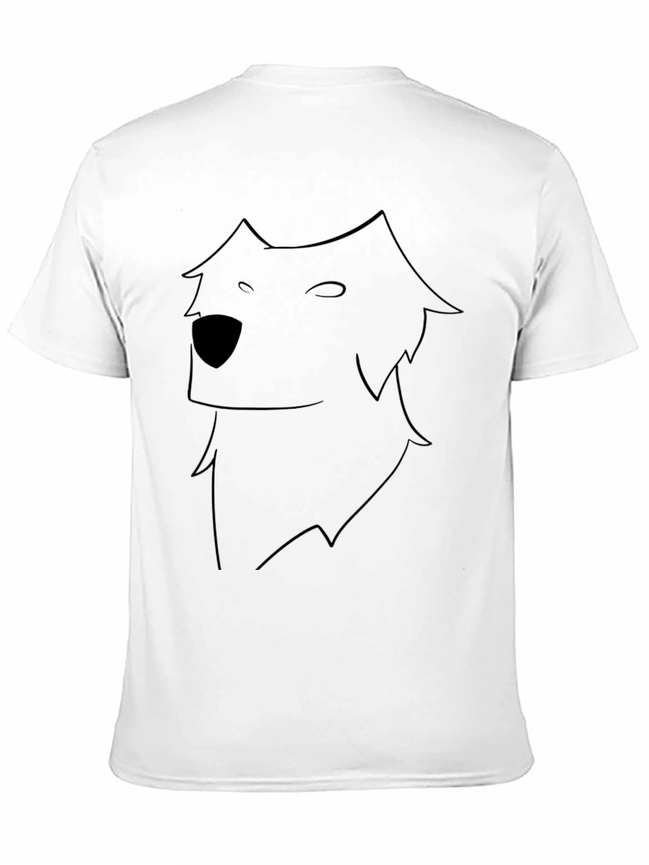 Minimalist Wolf Graphic Black T-Shirt