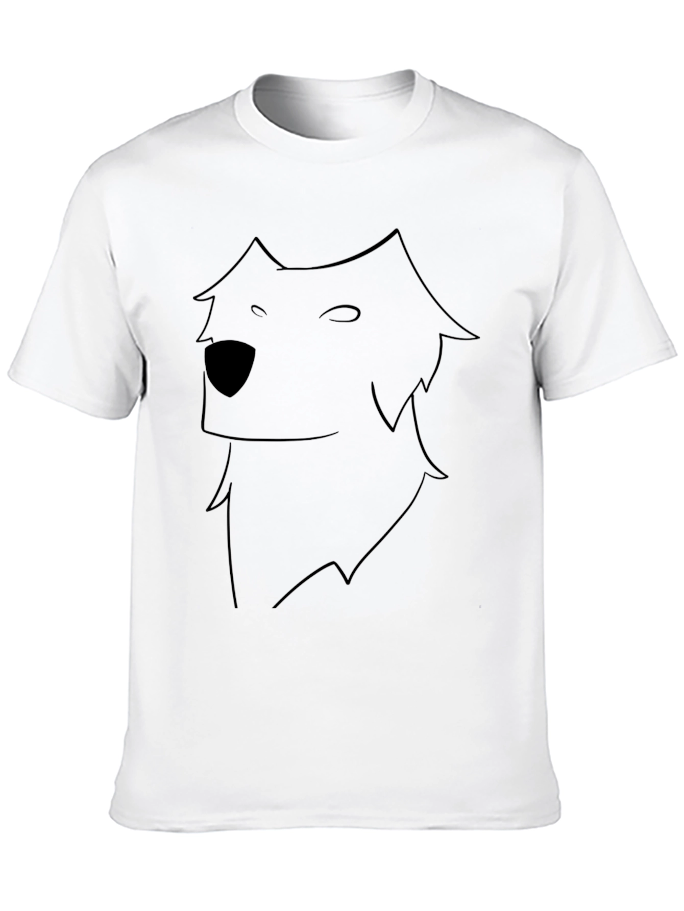 Minimalist Wolf Graphic Black T-Shirt