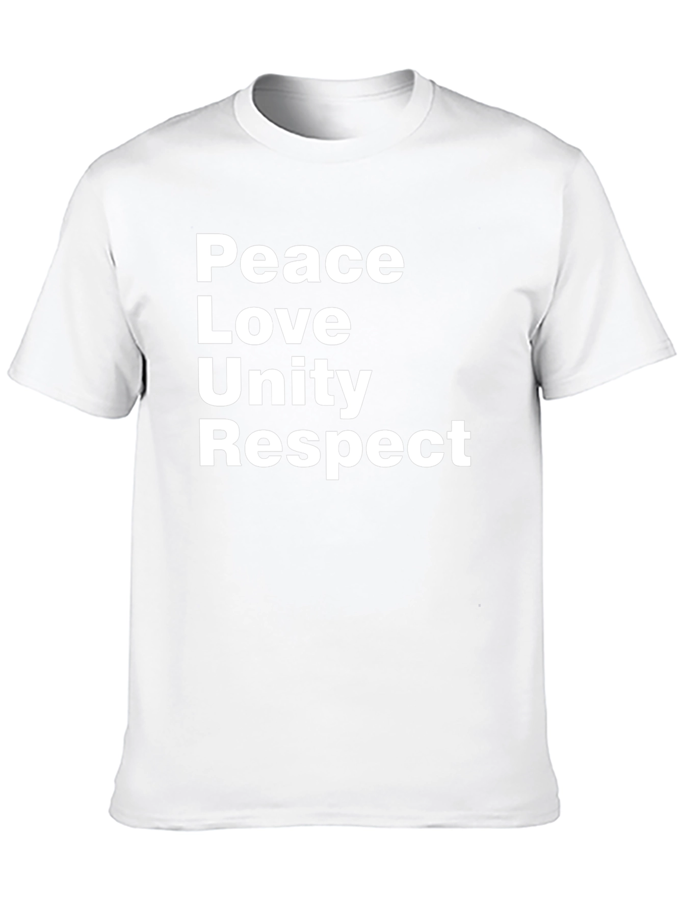 Peace Love Unity Respect Black Graphic Tee