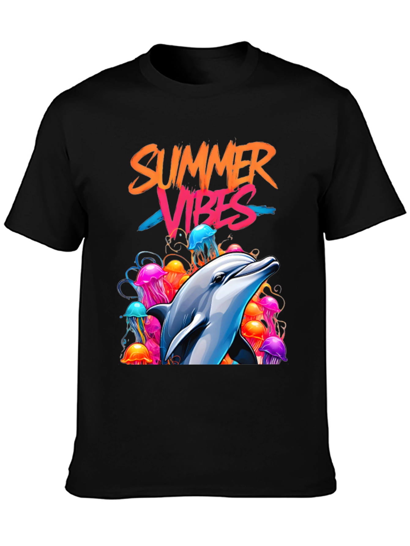 Summer Vibes Dolphin Graphic Tee