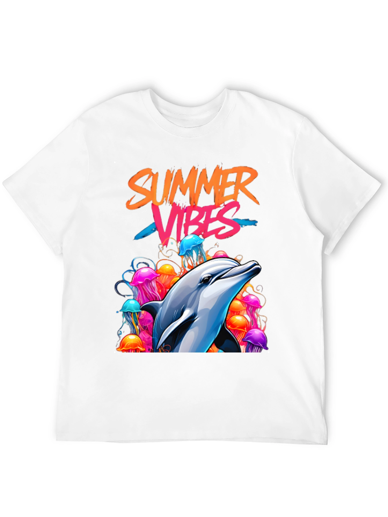 Summer Vibes Dolphin Graphic Tee
