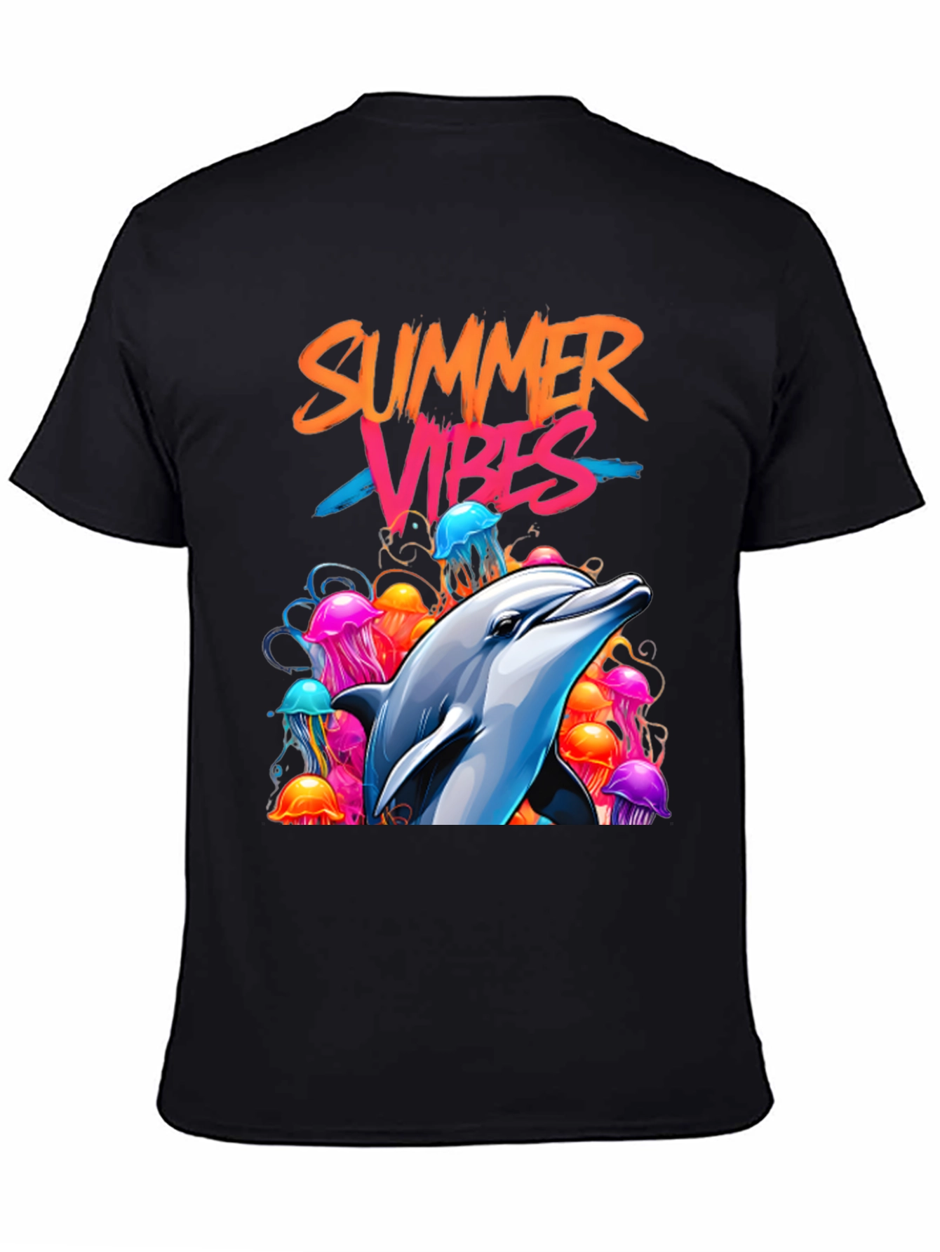 Summer Vibes Dolphin Graphic Tee