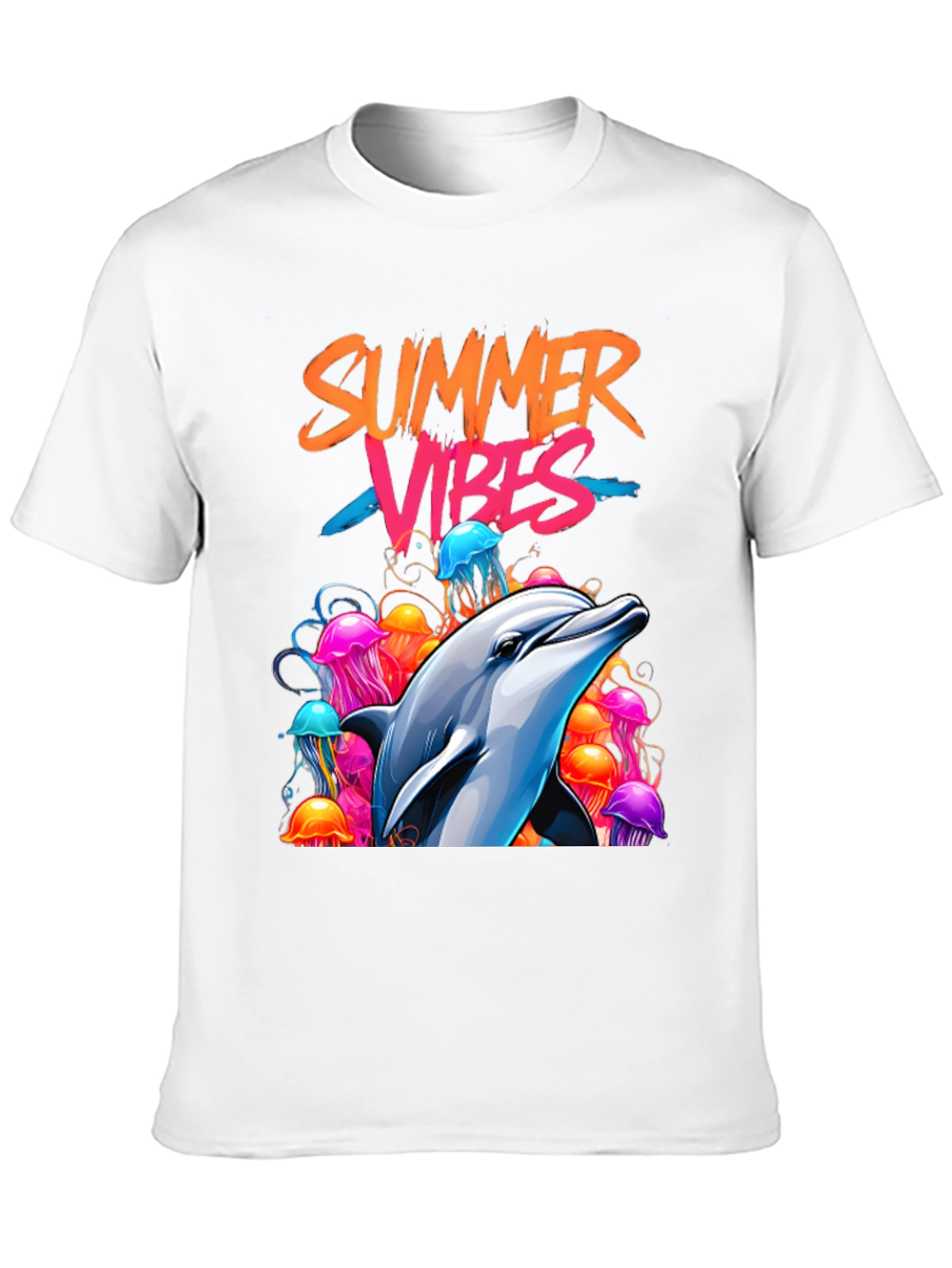 Summer Vibes Dolphin Graphic Tee