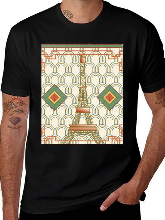 Art Deco Eiffel Tower Graphic T-Shirt