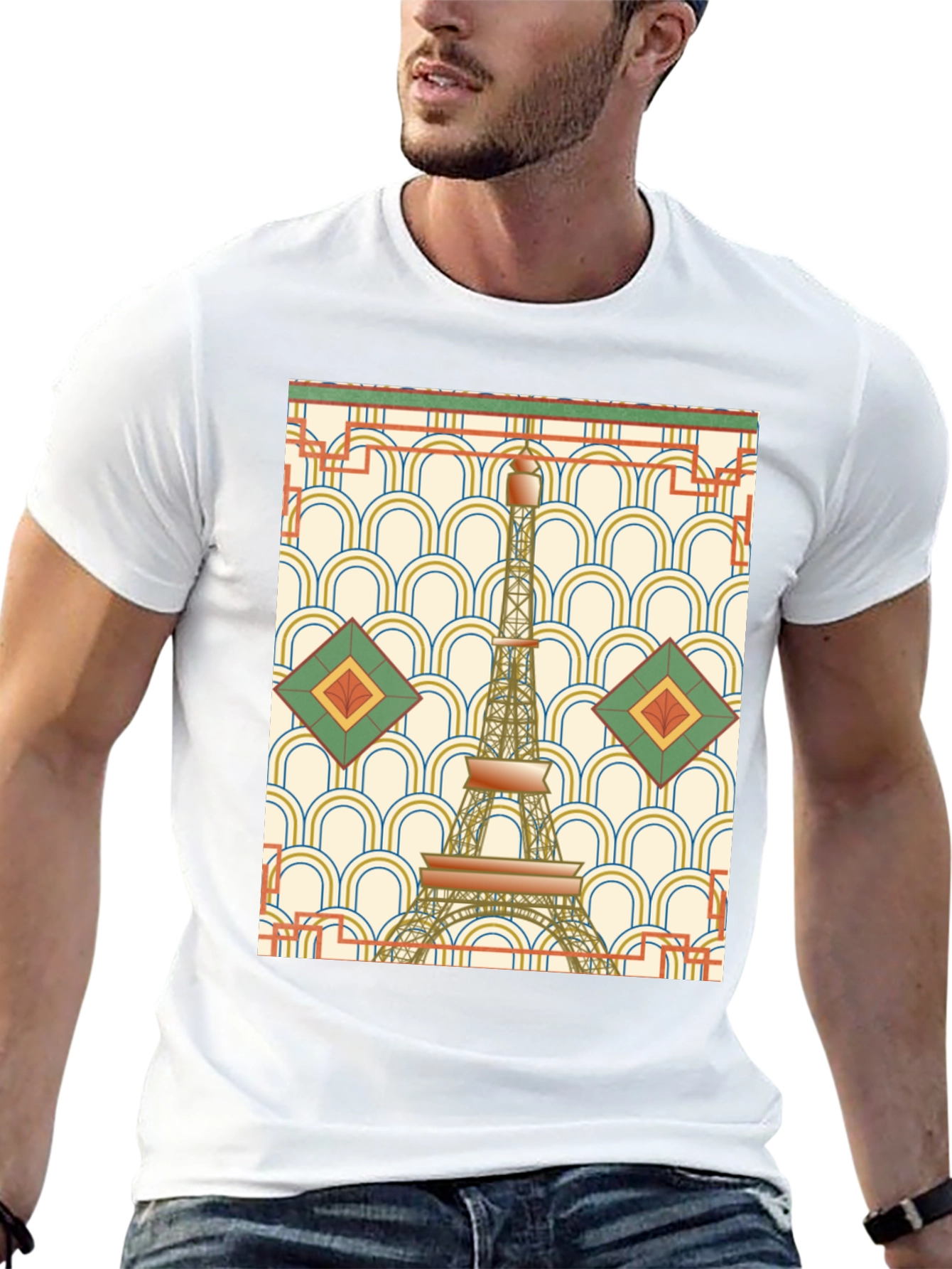 Art Deco Eiffel Tower Graphic T-Shirt