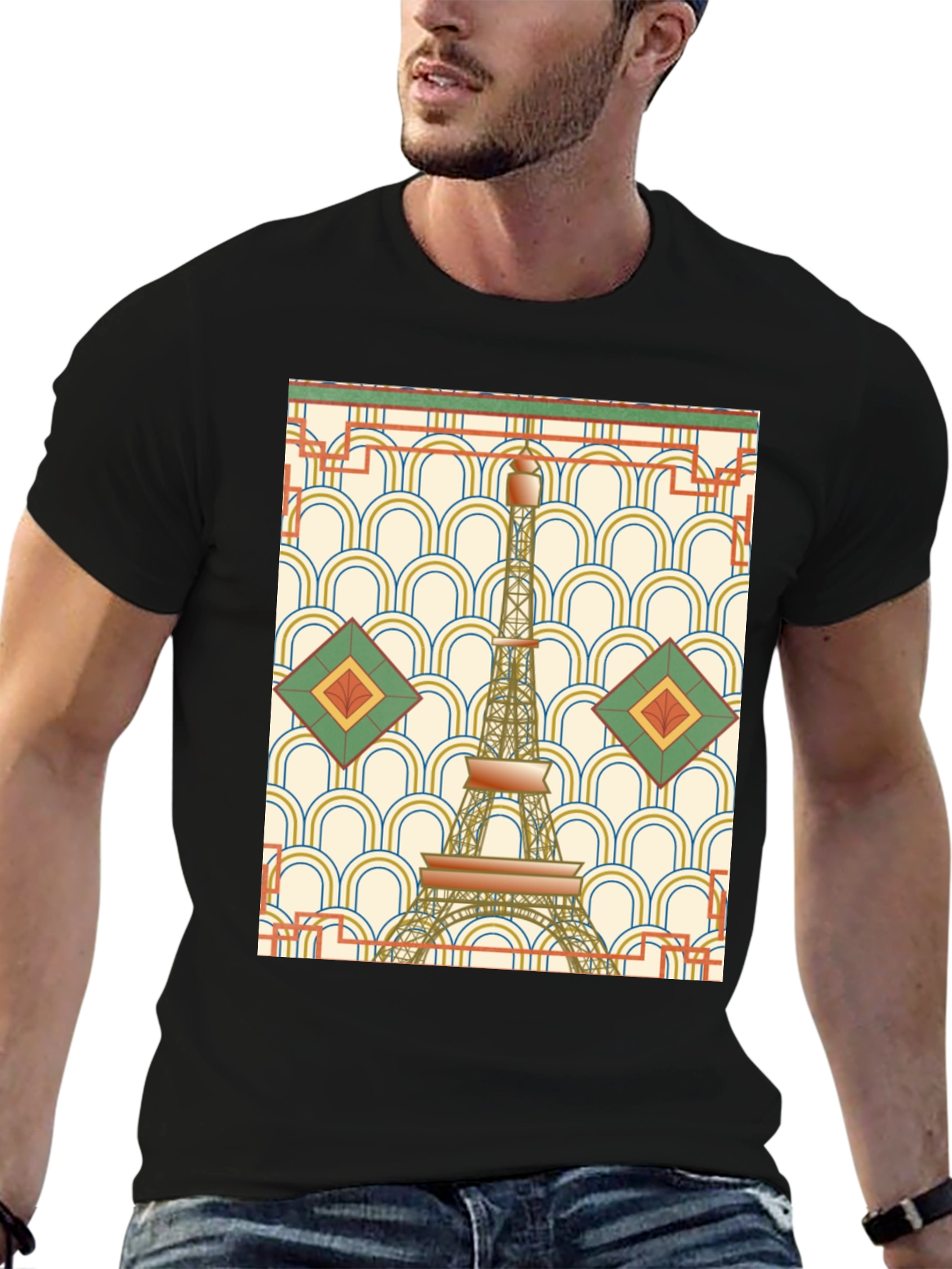 Art Deco Eiffel Tower Graphic T-Shirt