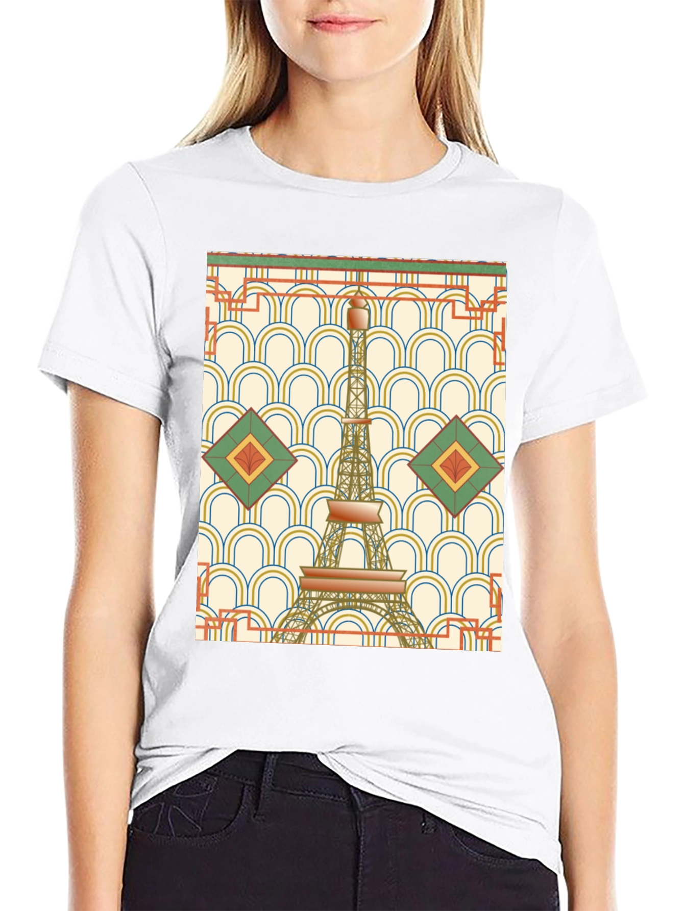 Art Deco Eiffel Tower Graphic T-Shirt