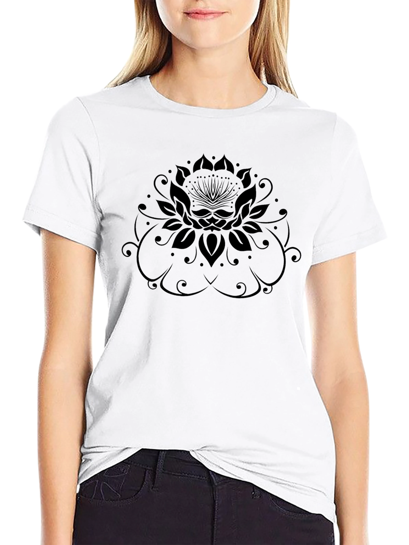 Black Lotus Graphic Tee - Mens Relaxed Fit