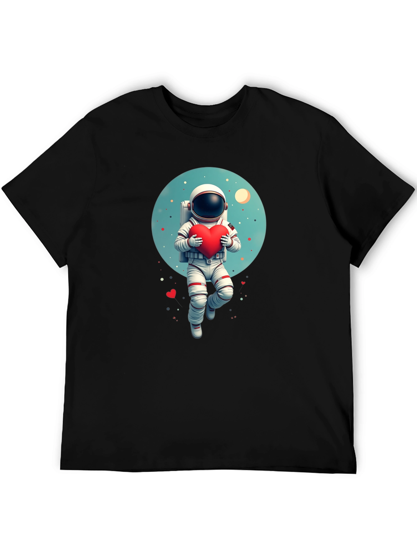 Astronaut Holding Heart Graphic Tee