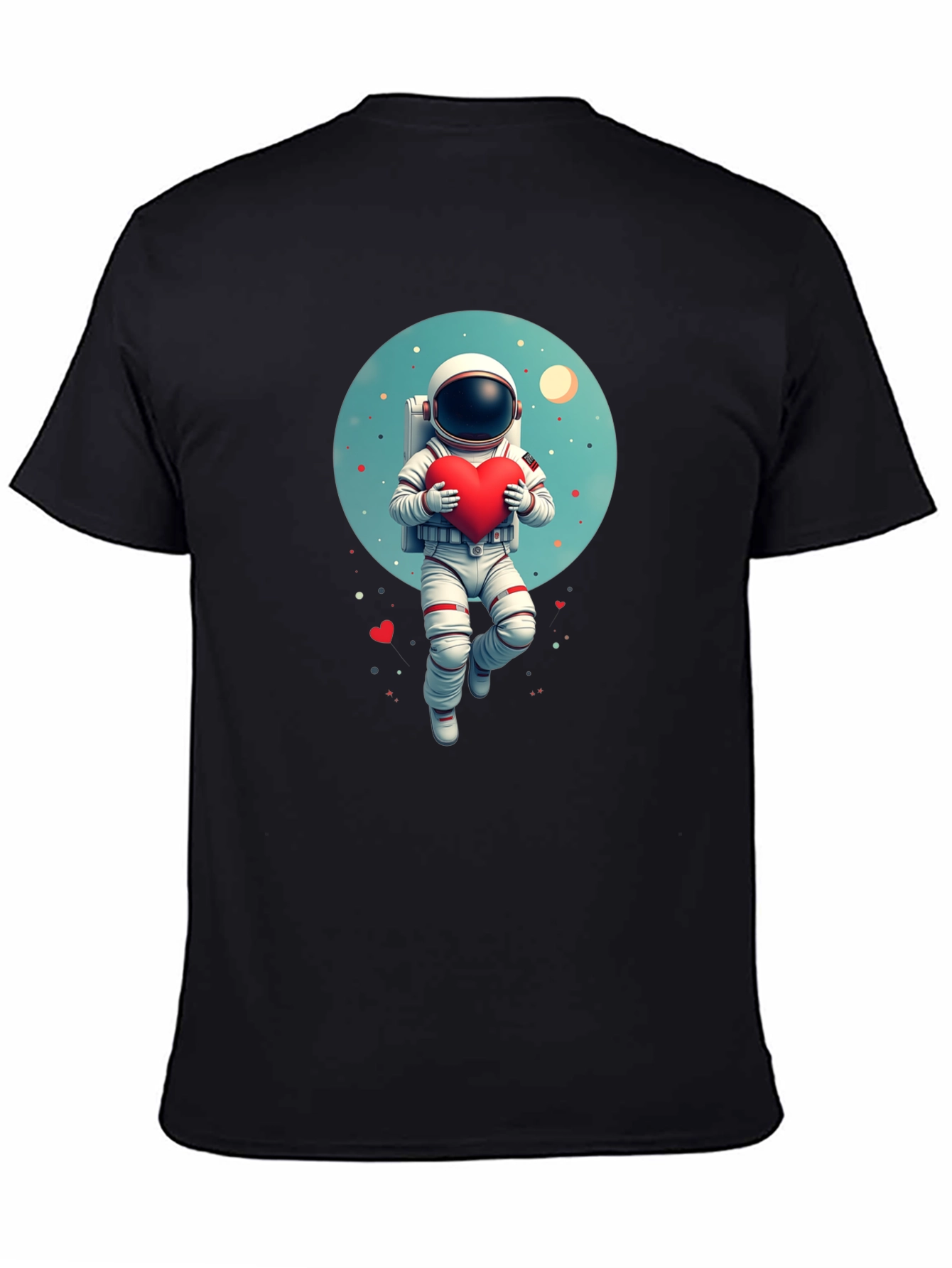 Astronaut Holding Heart Graphic Tee