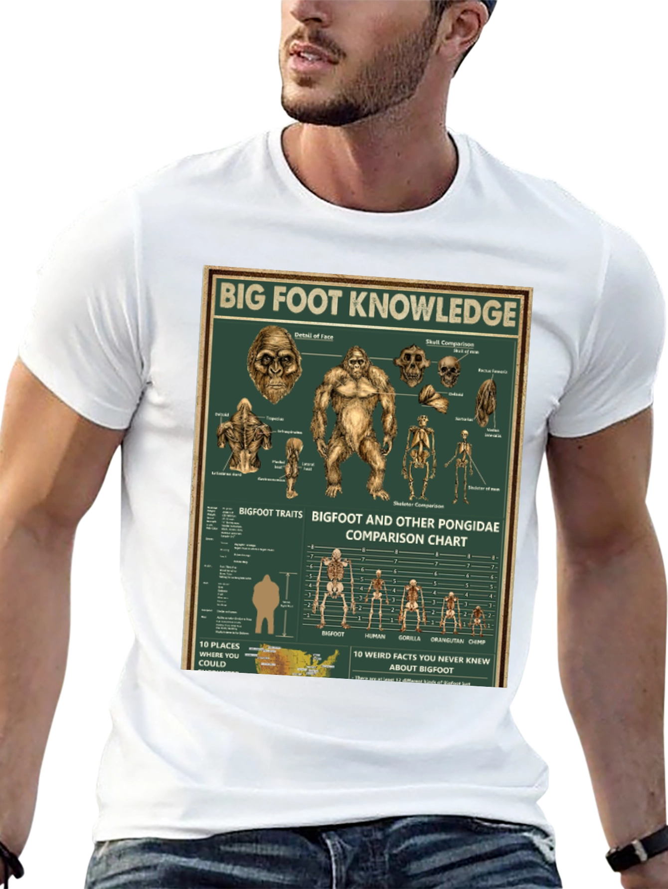 Bigfoot Knowledge Graphic T-Shirt