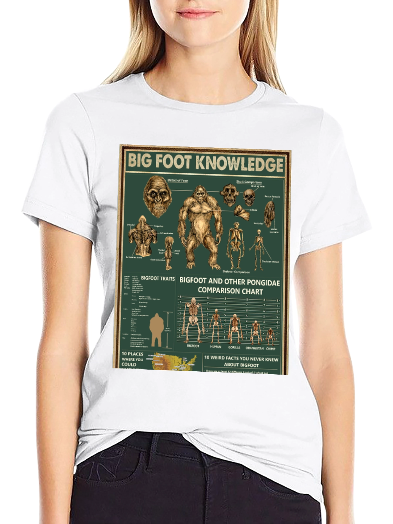 Bigfoot Knowledge Graphic T-Shirt
