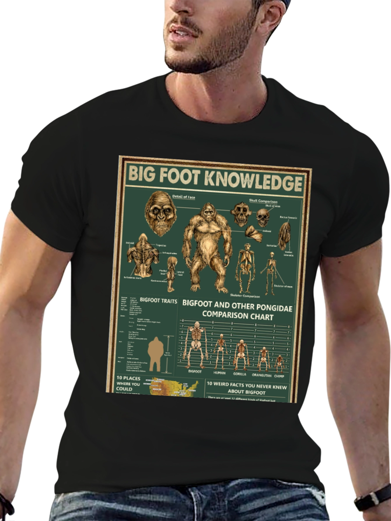 Bigfoot Knowledge Graphic T-Shirt