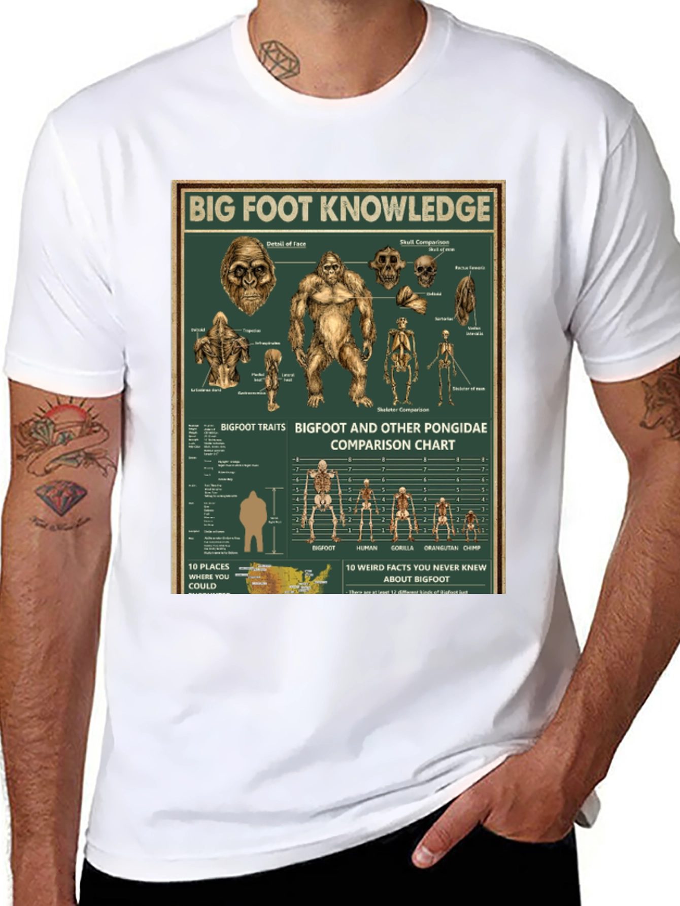 Bigfoot Knowledge Graphic T-Shirt