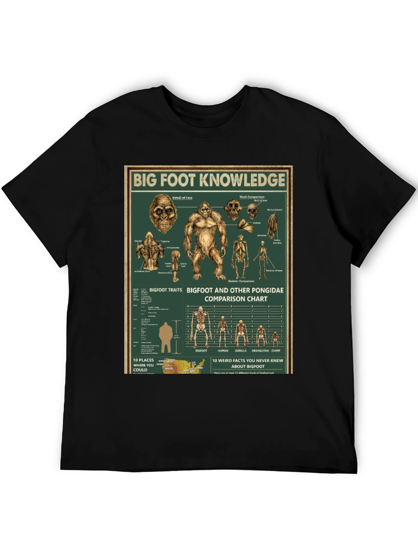 Bigfoot Knowledge Graphic T-Shirt