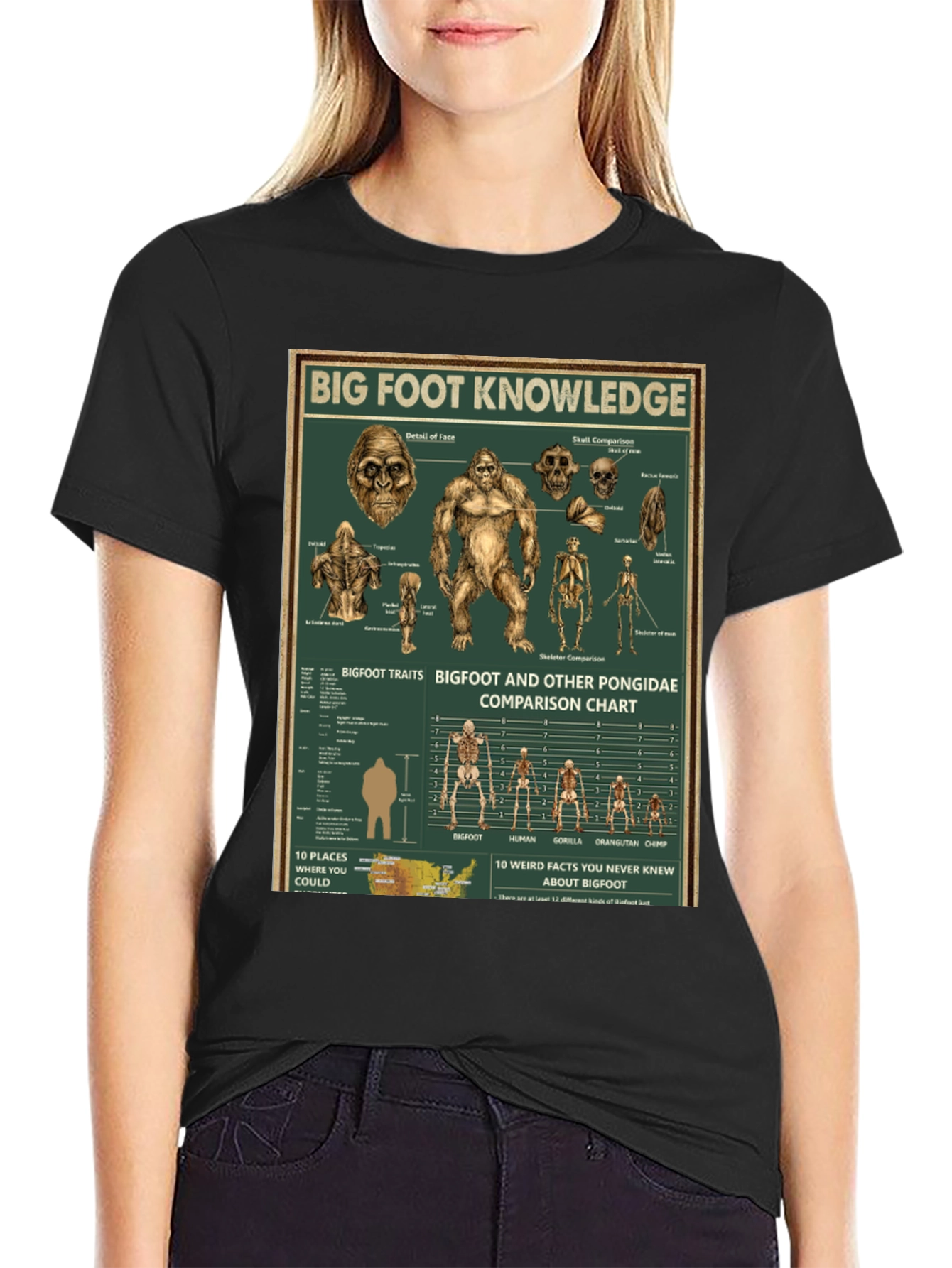 Bigfoot Knowledge Graphic T-Shirt