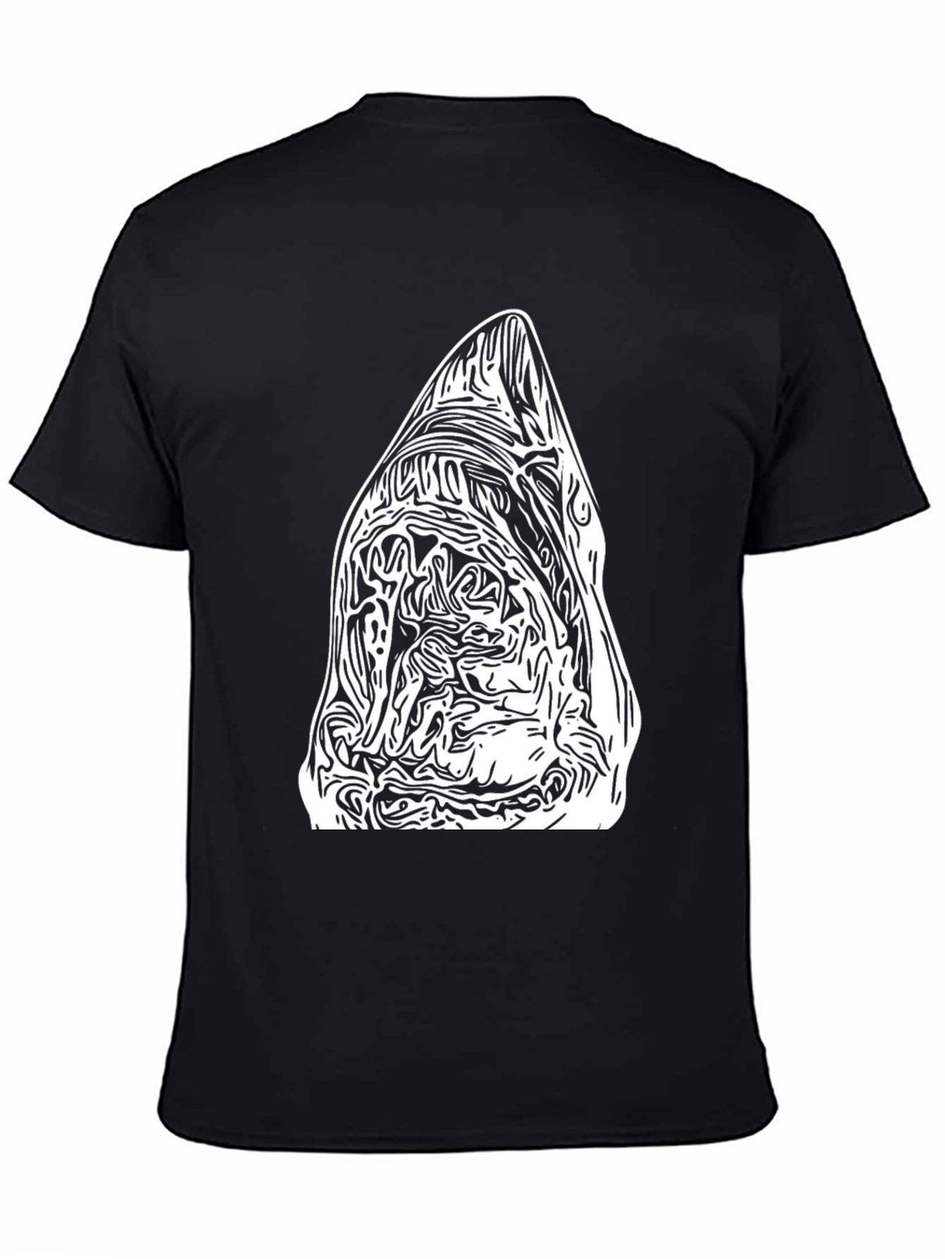 Abstract Graphic Tee - Black Cotton Blend