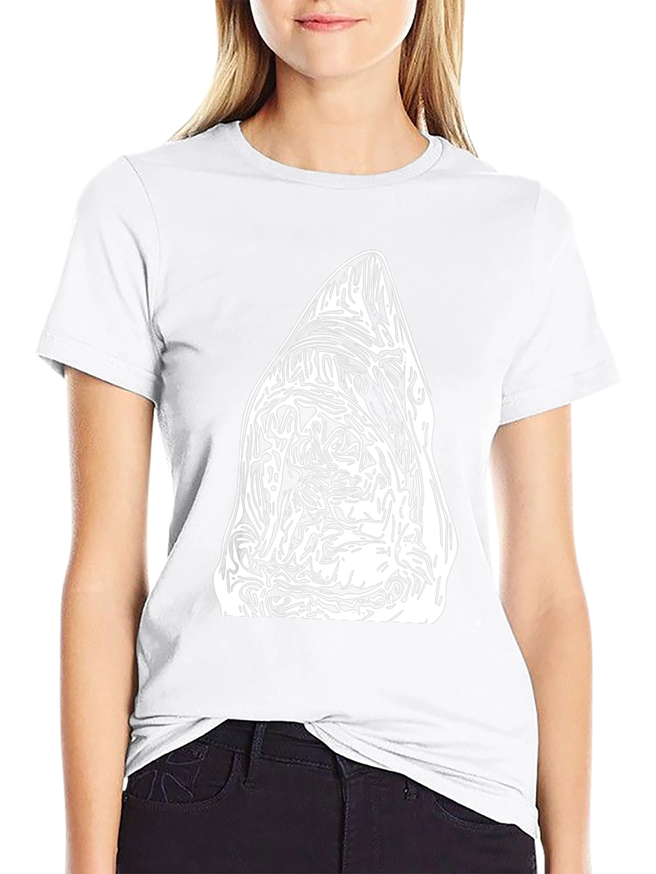 Abstract Graphic Tee - Black Cotton Blend