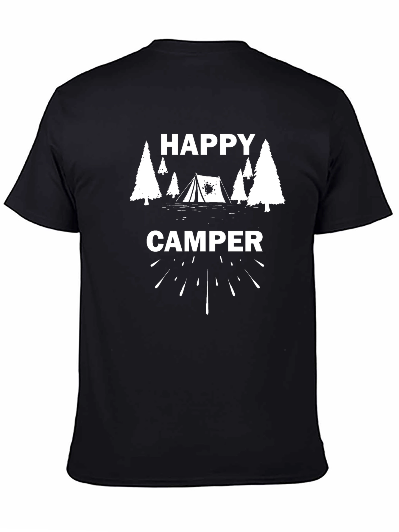 Happy Camper Graphic Tee - Outdoor Adventure Shirt