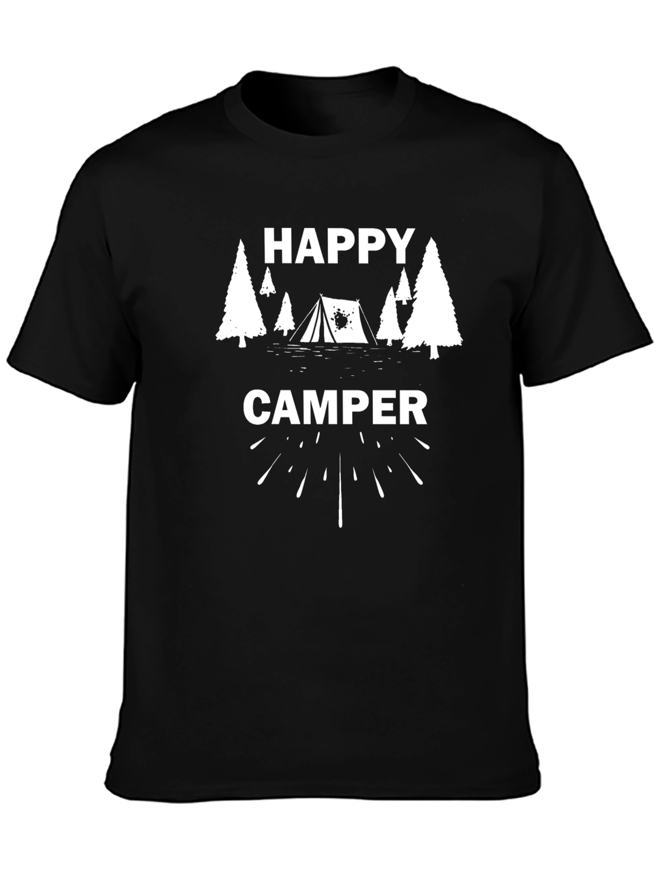 Happy Camper Graphic Tee - Outdoor Adventure Shirt