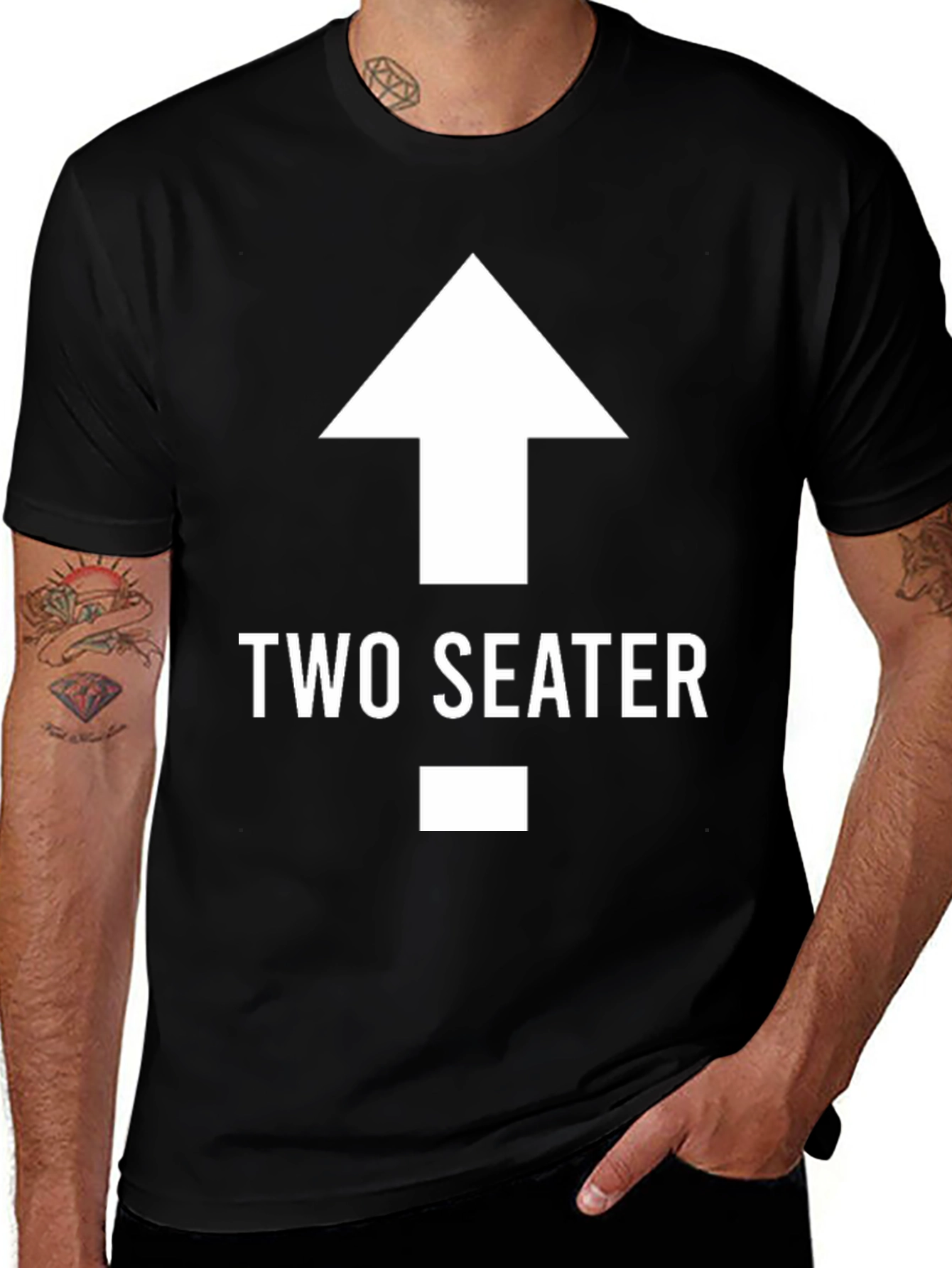 Two Seater T-Shirt Funny Graphic Tee