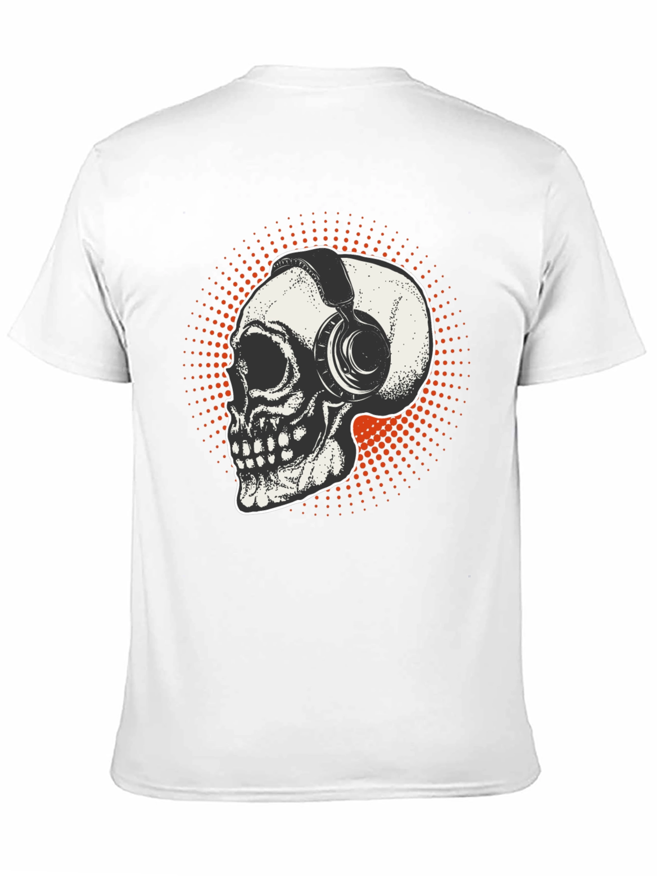 Skull & Headphones Graphic T-Shirt - Black