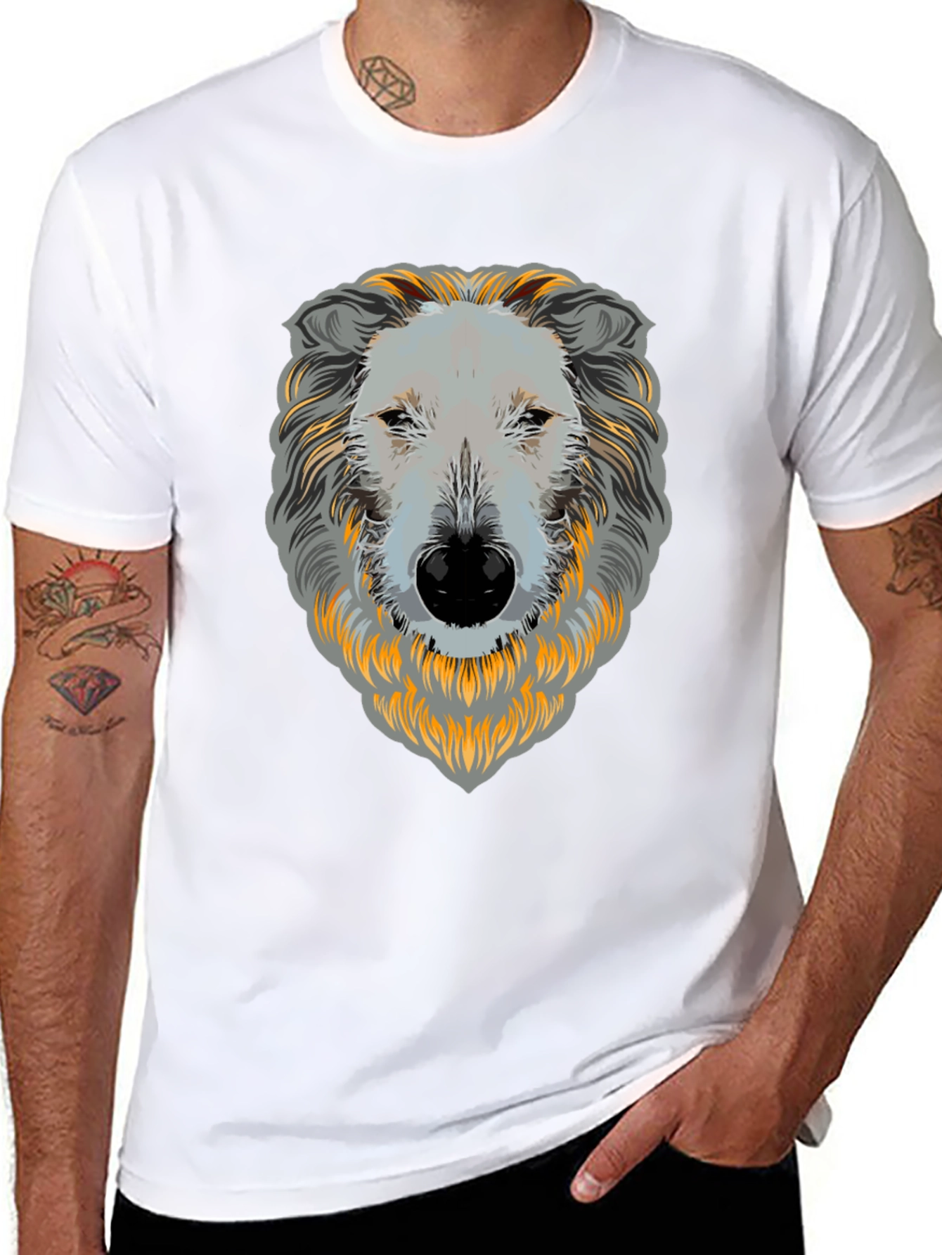 Dog Face Graphic T-Shirt